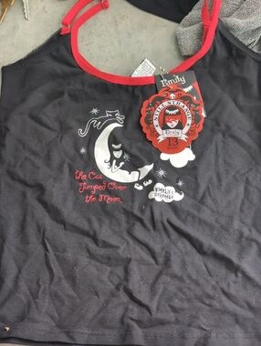 Emily Strange Black & Red Graphic Camisole- L